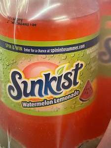 lot 859 image: Sunkist Watermelon Lemonade 24 Pack 20 oz bottles