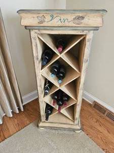 lot 10 image: French Provincial Vin Cabinet