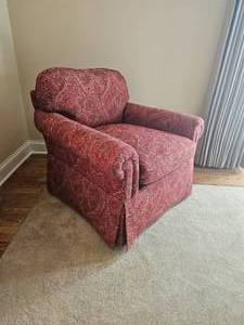 lot 63 image: Kravetv Furniture Paisley Swivel Armchair