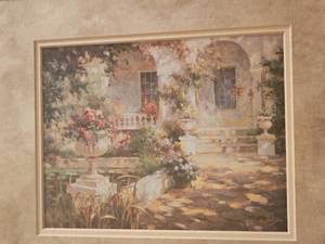 lot 126 image: Italian Courtyard Dcor Print