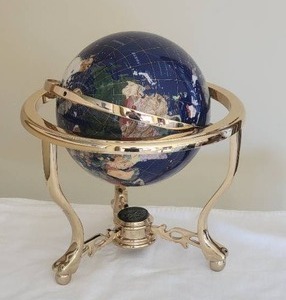 lot 147 image: Gemstone Inlaid Globe