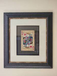 lot 96 image: Framed King Queen Jack of Hearts Print Art Trio