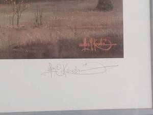 lot 13 image: Les Kouba Artist Proof SignedNumbered Print  Ringnecks Visit Upgrala