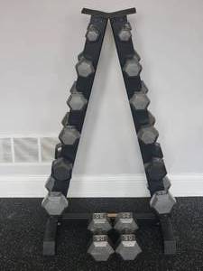 lot 82 image: Body -Solid Metal Dumbell Set (14) - 5-30lb