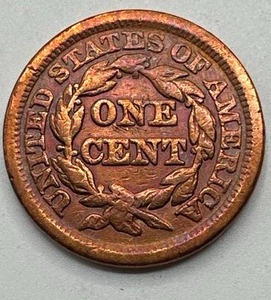 lot 4 image: 1847 Large Cent Penny