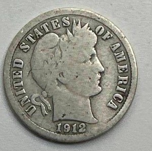 lot 5 image: 1912-S Barber Dime