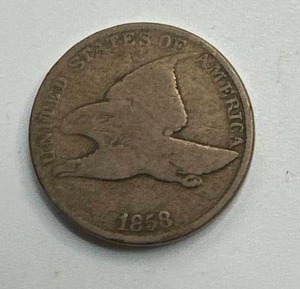 lot 25 image: 1858 Flying Eagle Cent