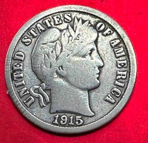 lot 26 image: 1915-S Barber Dime