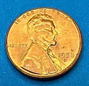 lot 28 image: 1958-D Lincoln Cent (stunning)