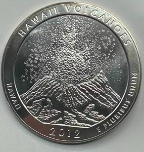 lot 35 image: 2012 5oz .999 Silver Hawaii Coin