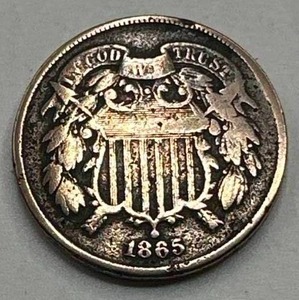lot 38 image: 1865 Two Cent Piece