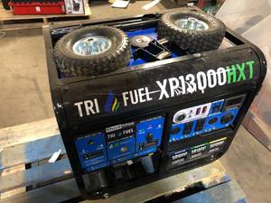 lot 8 image: DUROMAX 13,000-Watt10,500-Watt Tri-Fuel Remote Start Gasoline Propane Natural Gas Portable Generator with CO Alert customer return see pictures