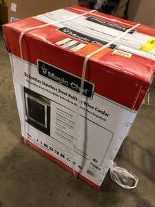 lot 13 image: Magic Chef 23.4 in. W 50-Bottle Wine Cooler in Stainless Steel