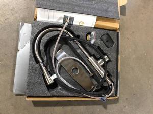 lot 29 image: FORIOUS Single-Handle Kitchen Faucet with Pull Down Sprayer High-Arc Kitchen Sink Faucet with Deck Plate in Brushed Nickel