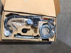 lot 39 image: MOEN Sleek Single-Handle Pull-Down Sprayer Kitchen Faucet with Reflex and Power Clean in Matte Black
