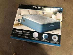 lot 43 image: Beautyrest 18 Lumbar Support Pillowtop Air Bed with Lumbar support