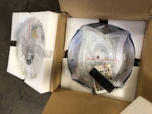 lot 45 image: Magic Home 27 in. Remote LED Ceiling Fan Flower Shape Bedroom Living Room Ceiling Lamp with Dimmable Light, 6 Gear Wind Speed Fan