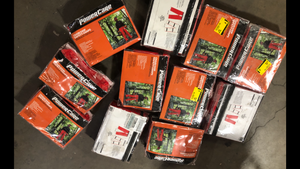 Lot of PowerCare Chain Saw Safety Chaps Red 1001-495-611 One Size Fits New See Pics