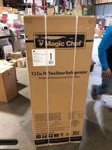 Magic Chef 7.3 cu. ft. 2-Door Mini Fridge in Black with Freezer Customer Returns See Pictures