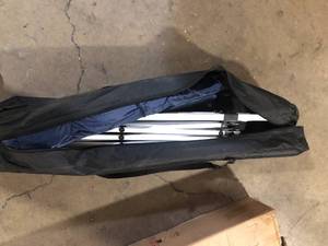 10 ft. x 10 ft. Blue Slant Leg Pop-Up Canopy customer return see pictures