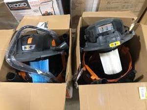 Lot of 2 Ridgid Wet Vacs 16 Gal customer returns see pictures