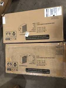 Lot of 2  Alston 27.75 in. Alder Brown Rectangular Accent Cabinet