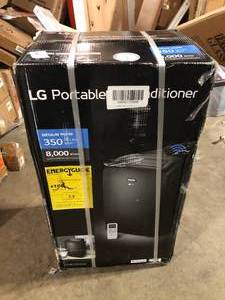LG 6,000 BTU Portable Air Conditioner Cools 250 Sq. Ft. with Dehumidifierand Remote in White