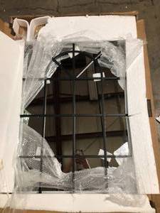 Large Irregular Black Contemporary Mirror (47.25 in. H x 31.5 in. W) Customer Returns See Pictures