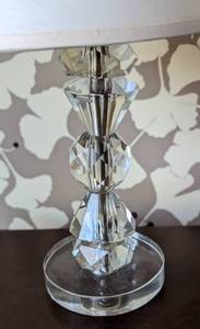 lot 10 image: Pair of Small Crystal Table Lamps
