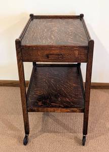 lot 19 image: Vintage Fyne Ladye Oak Rolling Tea Cart