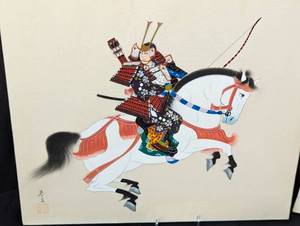 lot 78 image: Three Unframed Japanese Samurai Silk Paintings