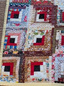 lot 87 image: Colorful Vintage Baby Quilt