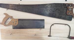 lot 108 image: Assorted Saws and Hand Tools