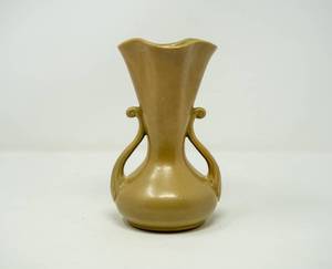 lot 31 image: Unveiling a Mid-Century Gem Vintage Red Wing Pottery Green 2-Handled Vase