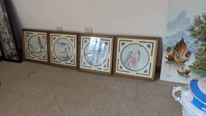 lot 82 image: Song birds in frames