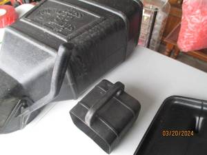 lot 43 image: Vintage Bass Pro Shops Plastic pet food dispenser