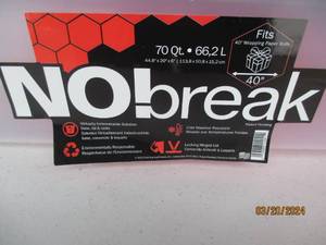 lot 53 image: NObreak 70 Qt. Virtually Unbreakable Storage Tote with Locking Hinged Lid
