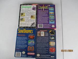 lot 95 image: Vintage Nintendo NES Game Cartridges with Boxes - 4 Titles