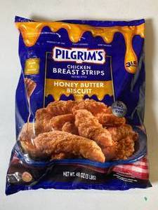 C - Pilgrims Chicken Breast Strips Honey Butter Biscuit Flavor - 3Lbs