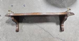 lot 2 image: Lot of 3 Ethan Allen Cherry Wood Accent Pieces Inc Shelf & Plant Stand