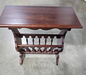 lot 6 image: VTG Wooden Magazine Rack