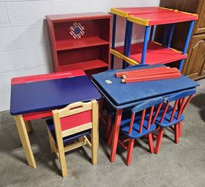 lot 30 image: Collection of Furniture for a Fun Playroom