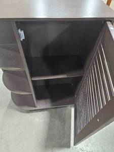 lot 35 image: Brown Cabinet with Shelves