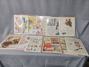 lot 50 image: VTG Magazine Ads in Plastic Protectors