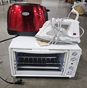 lot 56 image: Oster Toaster & Toaster Oven & Rowenta Iron