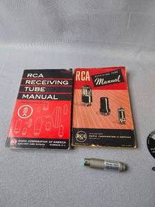 lot 169 image: Vintage RCA Tube Manuals  AMF Paragon Timer  Electro Voice Model 502 C Line Matching Transformer  Stylist Pressure Gage