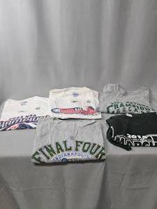 lot 291 image: Lot of 5 NBA & NCAA T-Shirts XXL