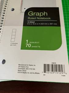 Graph Ruled Notebooks