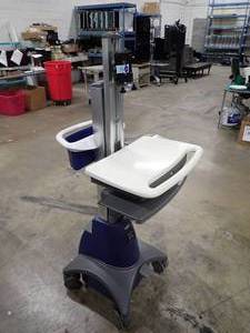 Portable Medical Cart with battery pack in base