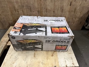 lot 16 image: Blackstone Flat Top Gas Grill Griddle 2 Burner Propane Fuelled Rear Grease Management System, 1517, Outdoor Griddle Station for Camping, 28 inch costumer return